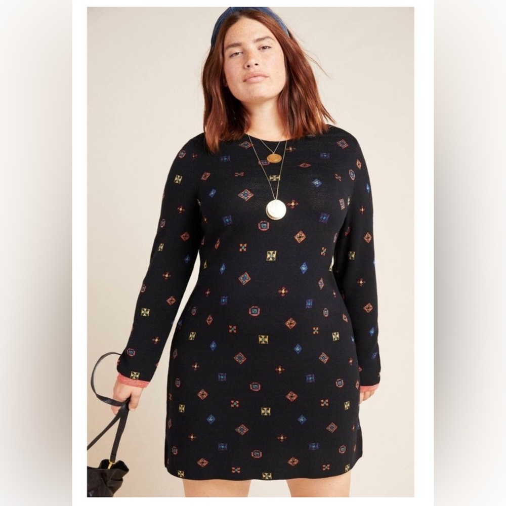 Anthropologie Aldomartins Toni Sweater Mini Dress Size 2X Plus